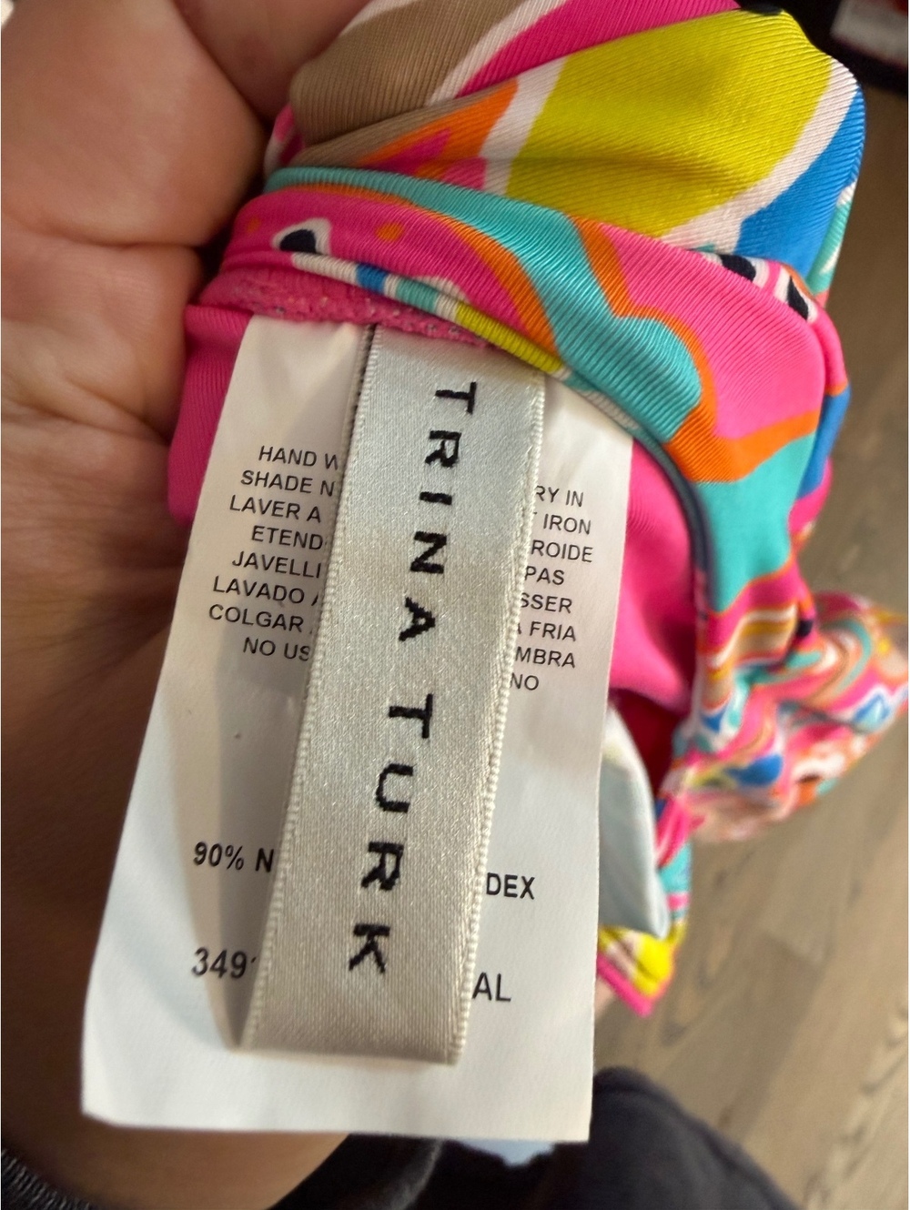 Trina Turk Women's Long Sleeve One-Piece Swimsuit with Vibrant Floral Print - Picture 6 of 6